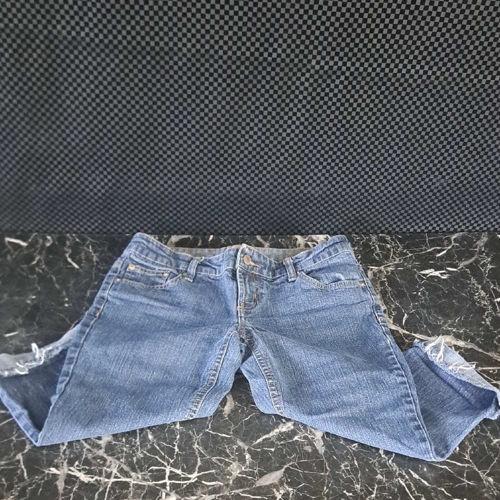 No Boundaries Blue Boyfriend Jeans Distressed Cut